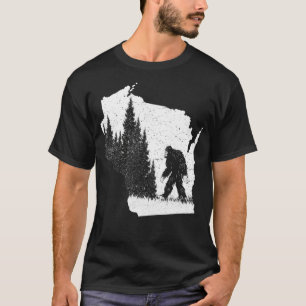 Camiseta Wisconsin Bigfoot Pride Sasquatch Silhouette Fores