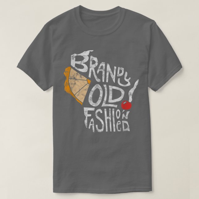 Camiseta Wisconsin Brandy Old Fashiked Gift Ide (Frente do Design)