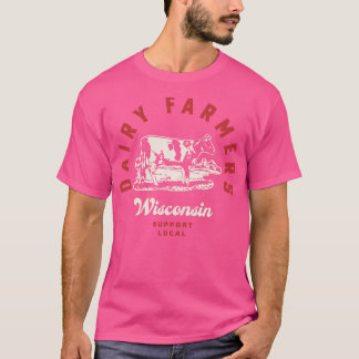 Camiseta Wisconsin Dairy Farmers Milk Vaga Fazendas de Leit