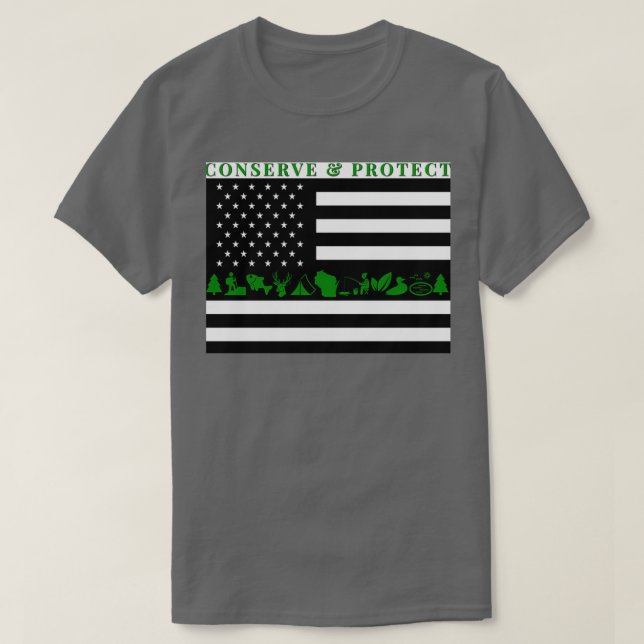 Camiseta Wisconsin DNR Conservation Warden (Frente do Design)