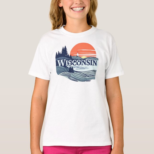 Camiseta Wisconsin Estados Unidos da América (Frente)