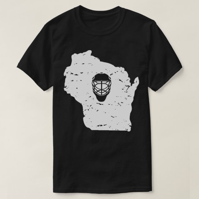 Camiseta Wisconsin Hockey, WIS Goalie Gear, Ice Hockey (Frente do Design)