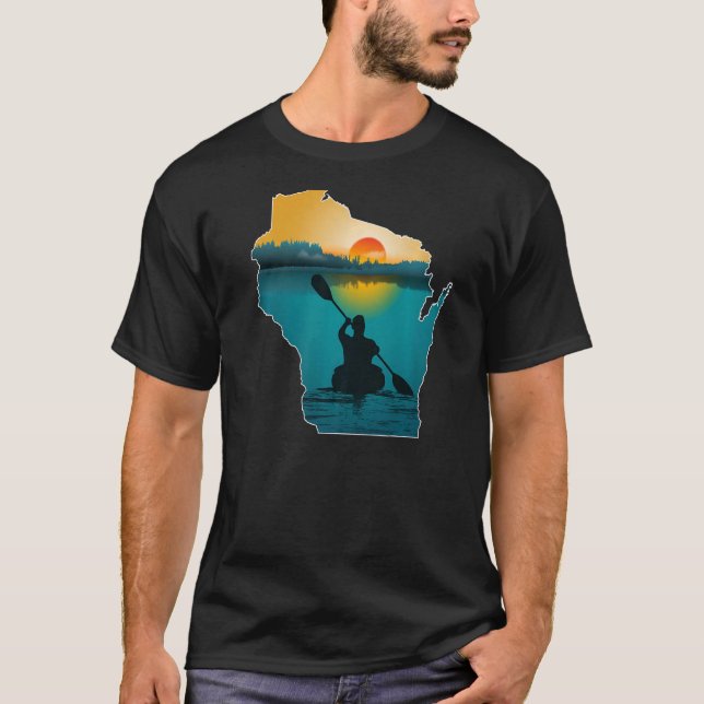 Camiseta Wisconsin Kayaking Sunset (Frente)