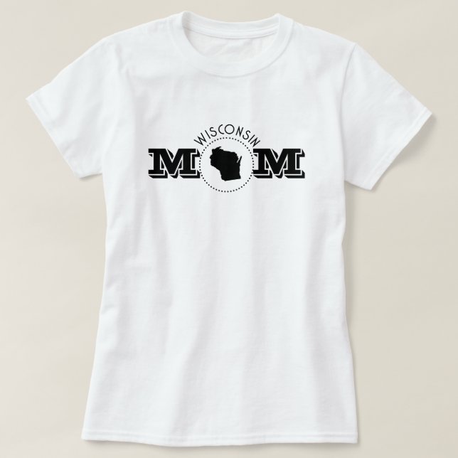Camiseta Wisconsin Mom  (Frente do Design)