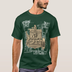 Camiseta Wisconsin Motor Milwaukee Wisconsin, motor a gás 
