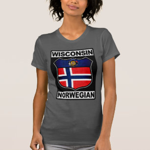 Camiseta Wisconsin Norueguês Americano