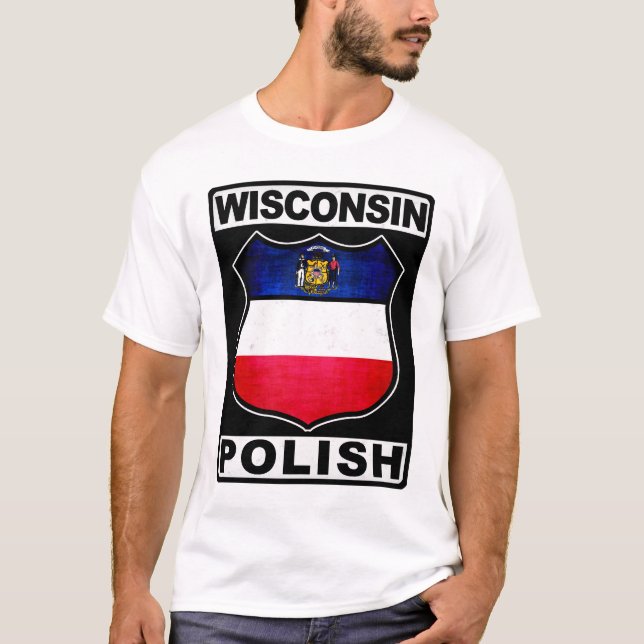 Camiseta Wisconsin Polonês Americano (Frente)