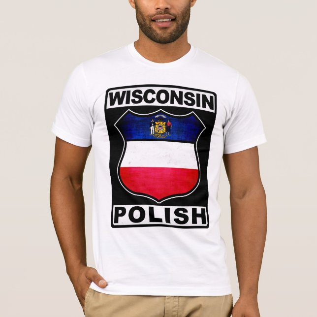 Camiseta Wisconsin Polonês Americano (Frente)