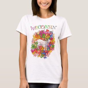 Camiseta Wisconsin psicadélico Goatling