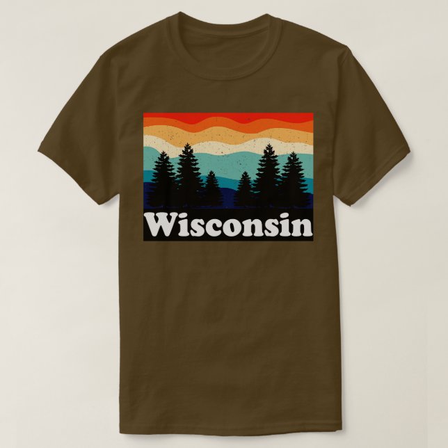 Camiseta Wisconsin Retro (Frente do Design)
