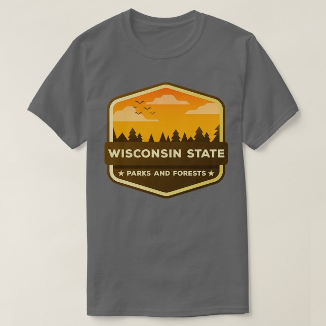 Camiseta Wisconsin State Park Sticker 2020 (Frente do Design)