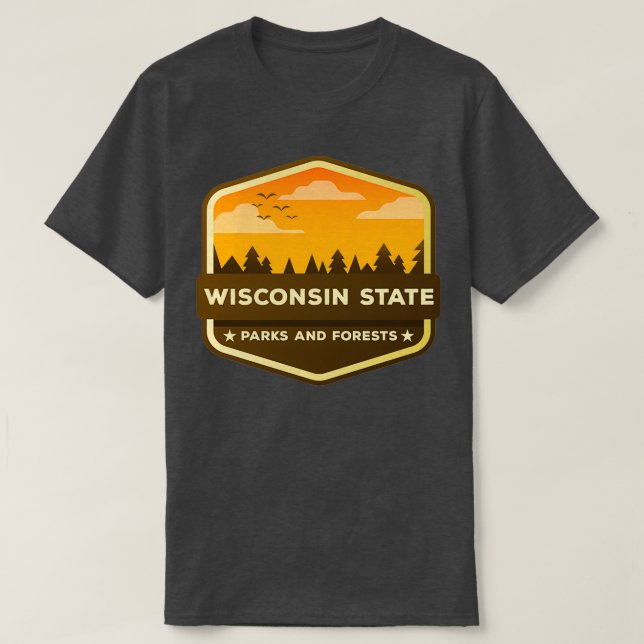 Camiseta Wisconsin State Park Sticker 2020 (Frente do Design)
