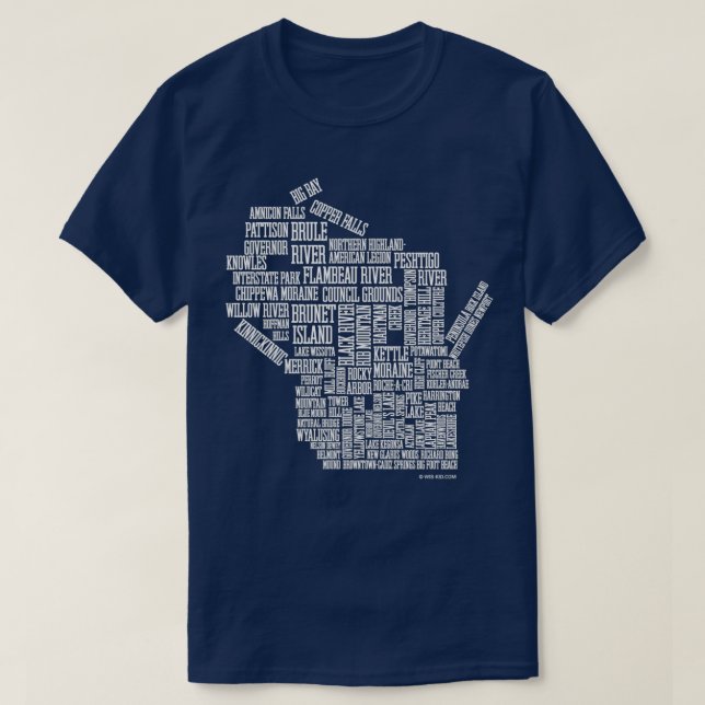 Camiseta Wisconsin State Parks WisKid (Frente do Design)