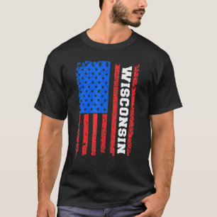 Camiseta Wisconsin Usa Flag