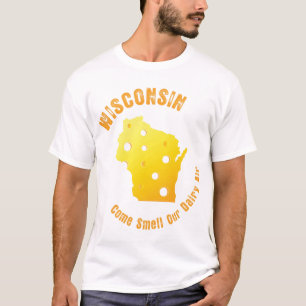 Camiseta Wisconsin vem cheiro nosso ar da leiteria