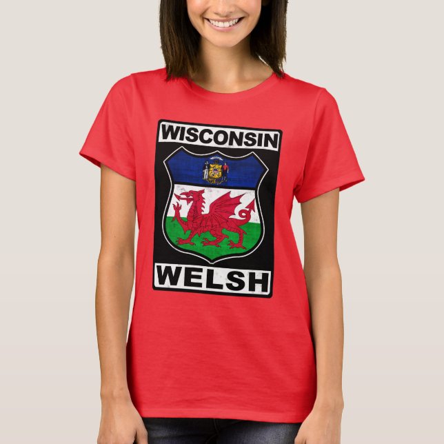 Camiseta Wisconsin Welsh American (Frente)