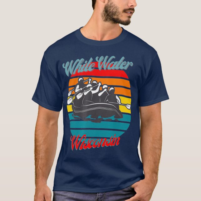 Camiseta Wisconsin Whitewater White Water Rafing (Frente)