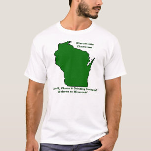 Camiseta Wisconsinite patrocina o futebol, o queijo e a