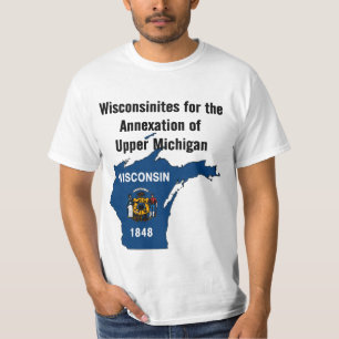 Camiseta Wisconsinites para a anexação de Michigan superior