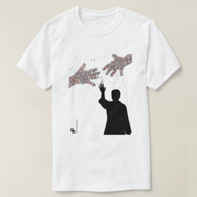 Camiseta Wise Expression BHARAT JODO YATRA Gandhi T-shirt (Frente do Design)