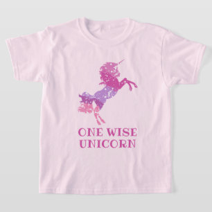 Camiseta Wise Unicorn Pink Tie Girls T-Shirt