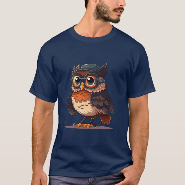 Camiseta Wise Whimsy: A Coruja Bolsista (Frente)
