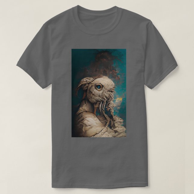 Camiseta Wise White Parrot (Frente do Design)