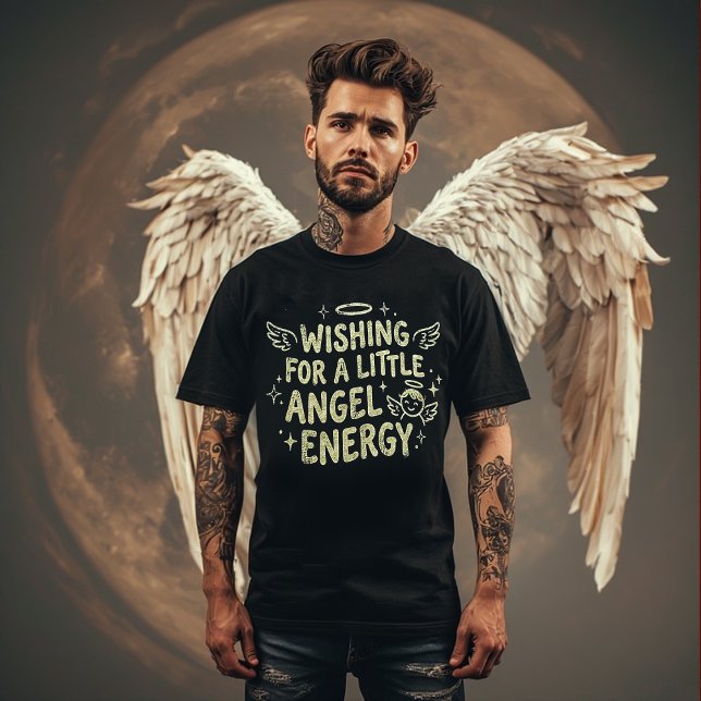 Camiseta Wishing For a Little Angel Energy, Cute Angel (Criador carregado)