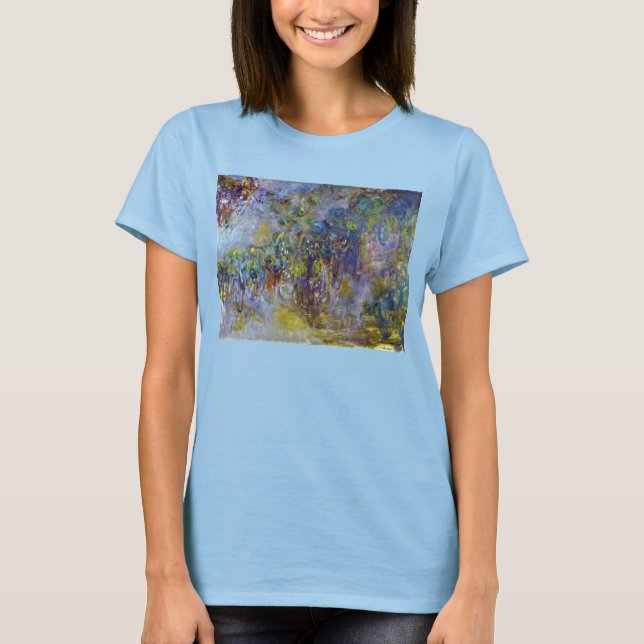 Camiseta Wisteria (metade direita) por Claude Monet (Frente)
