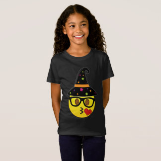 Camiseta Witch Emoji Halloween T-Shirt para Meninas