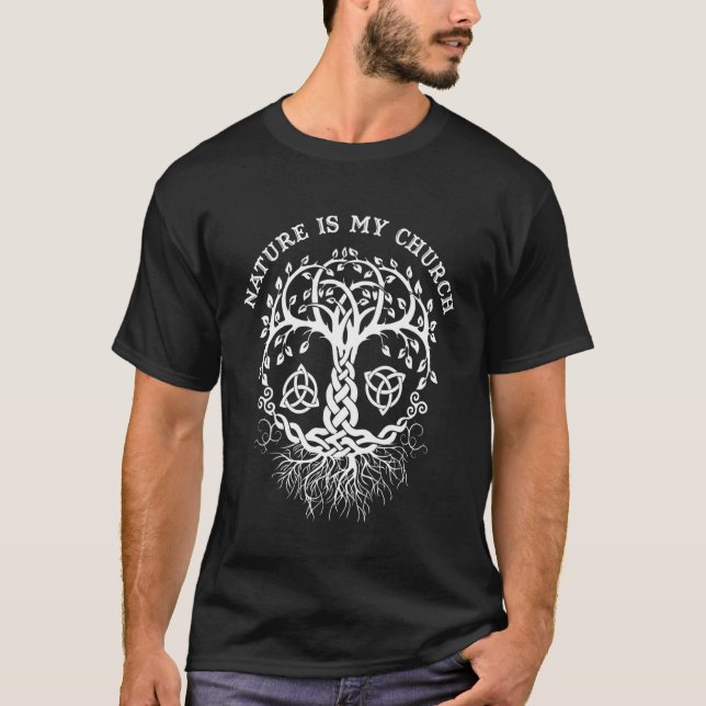 Camiseta Witchcraft Wiccan Pagan Tree Of Life Nature É Meu (Frente)