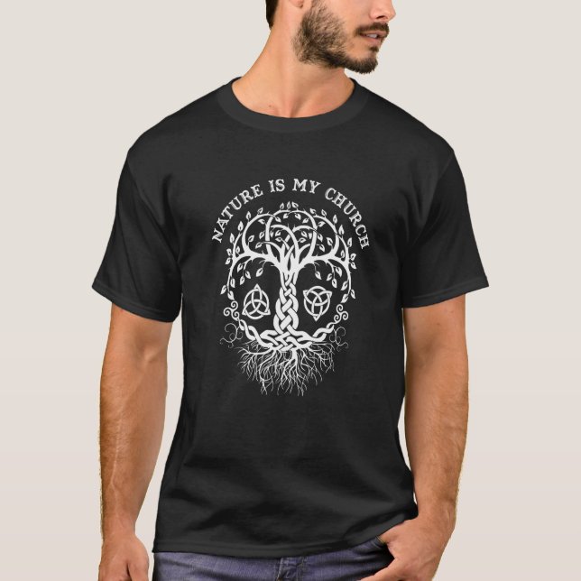 Camiseta Witchcraft Wiccan Pagan Tree Of Life Nature É Meu (Frente)