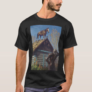 Camiseta Witcher 3 Roach Graphic, Roach na Poster do telhad