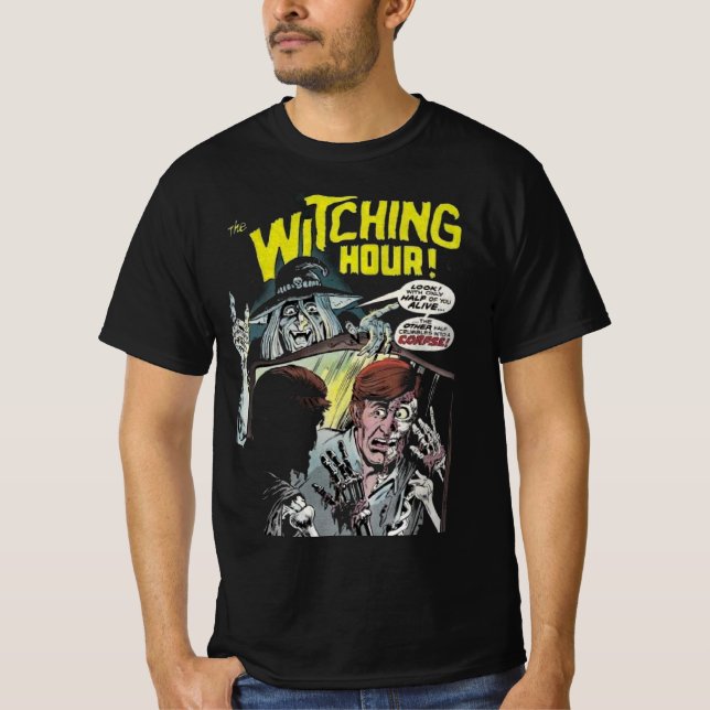 Camiseta Witching Hour Comic Horror Halloween (Frente)
