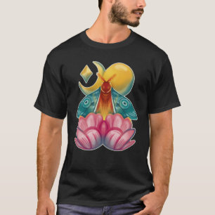 Camiseta Witchy Celestial Lunar Moth Crescent Moon Cottagec