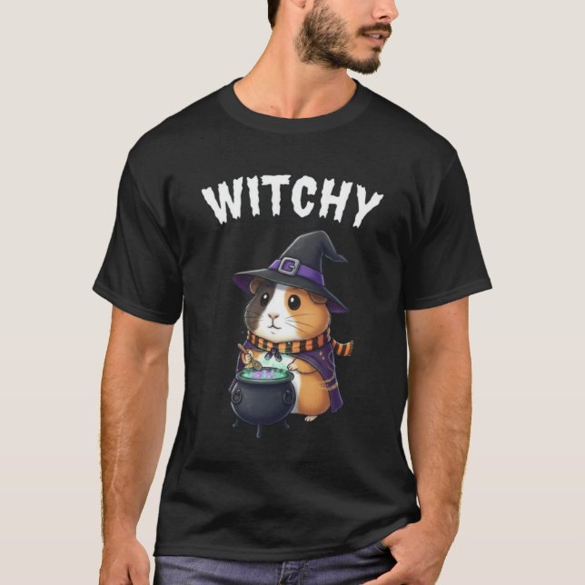 Camiseta Witchy – Magical Guinea Pig Halloween Shirt (Frente)