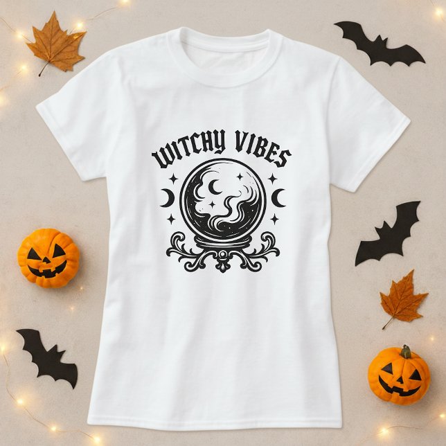 Camiseta Witchy Vibes Halloween Mystic (Criador carregado)