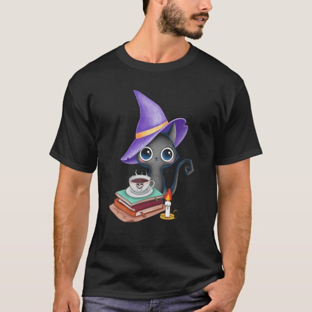 Camiseta Witeen Halloween Figurume Readers Coffee (Frente)
