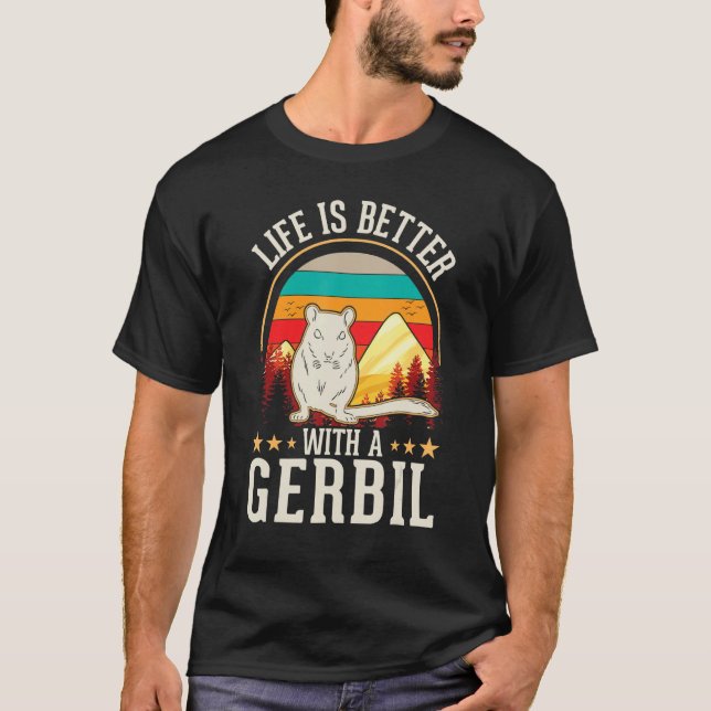 Camiseta with a Gerbil Racing Rat Gerbil (Frente)