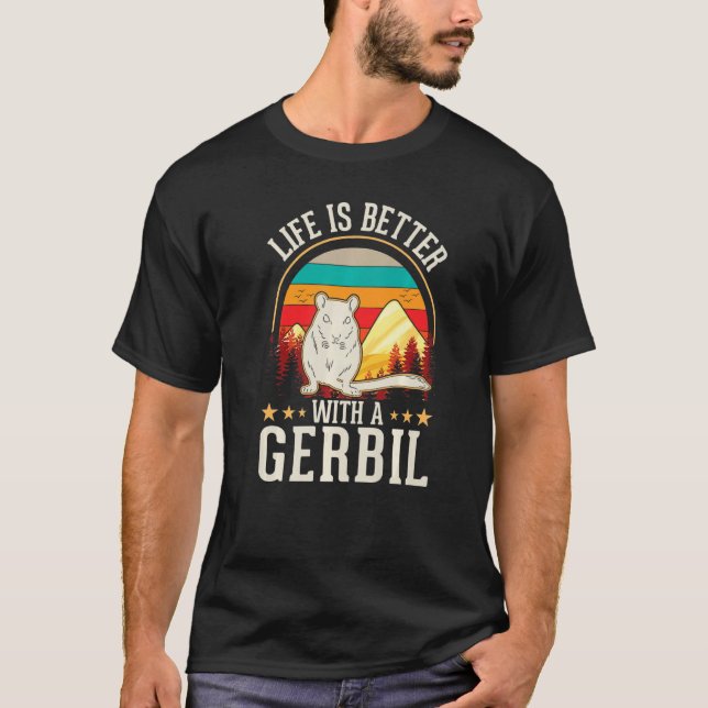 Camiseta with a Gerbil Racing Rat Gerbil (Frente)