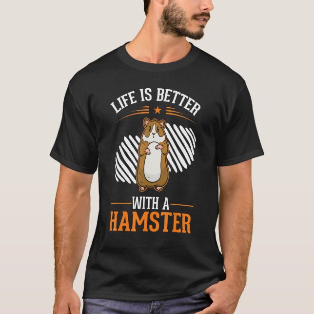 Camiseta with a Hamster Wheel Hamster (Frente)
