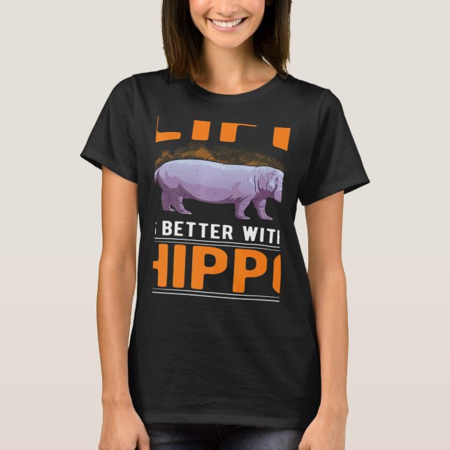 Camiseta with a Hippo (Frente)