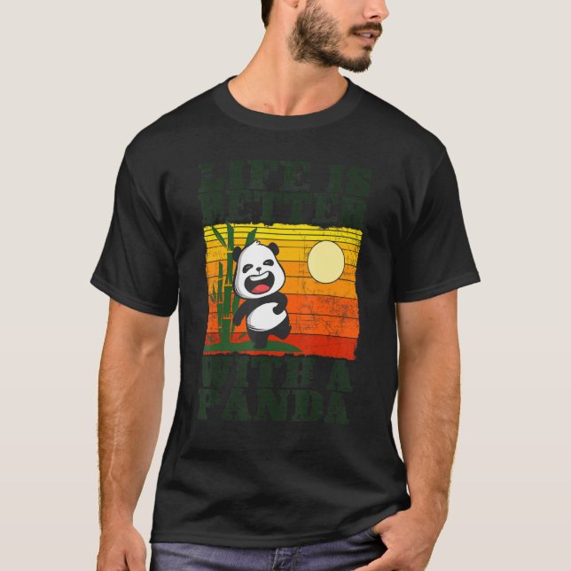 Camiseta With A Panda Bear   Animal Retro 4 (Frente)