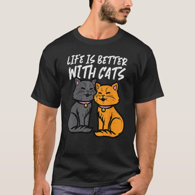 Camiseta With Cats Cute Women Girls Kids Toddler Youth (Frente)