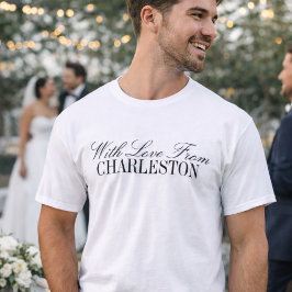 Camiseta With Love From Custom City Wedding Merch Toss