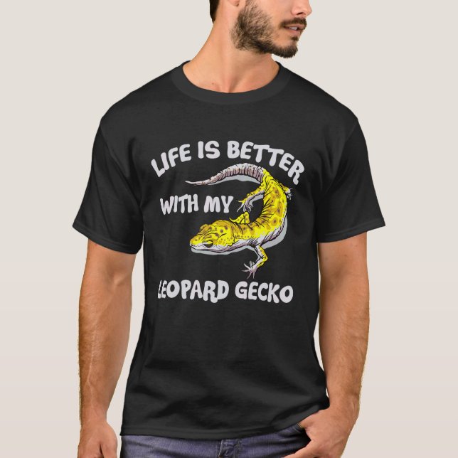 Camiseta With My Leopard Gecko Reptile (Frente)