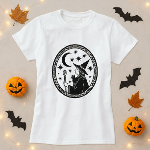 Camiseta Witold Cat Cauldron Gift Halloween