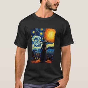 Camiseta Witry Starry Night Van Gogh Aestética Halloween Co