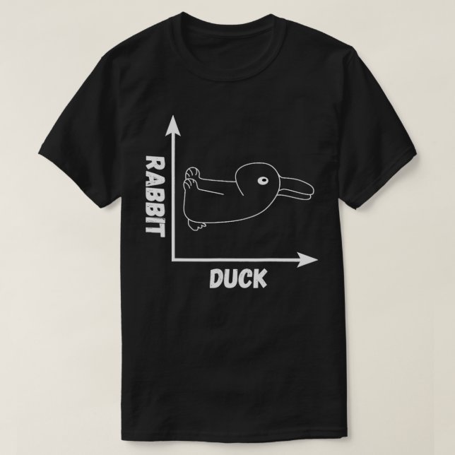 Camiseta Wittgenstein Duck Rabbit Ilusões Ópticas Loucas Ph (Frente do Design)