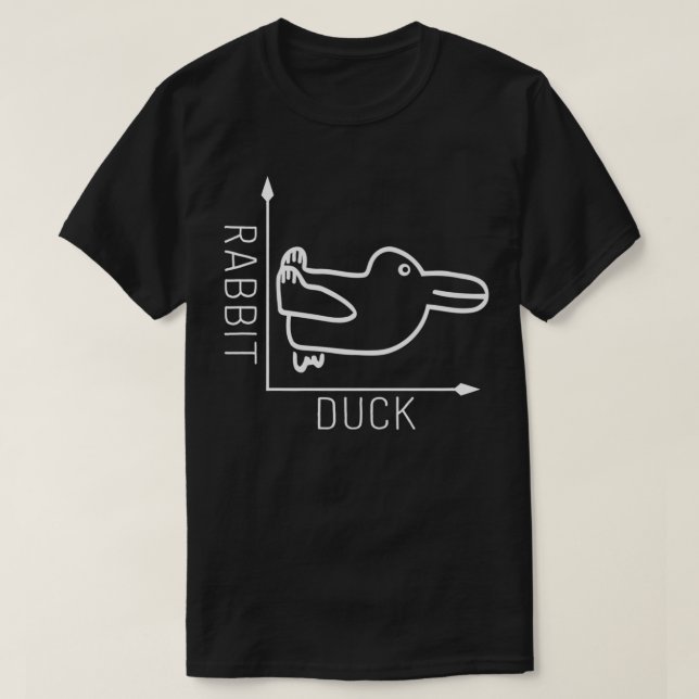 Camiseta Wittgenstein Rabbit Duck Philosopher Premium (Frente do Design)